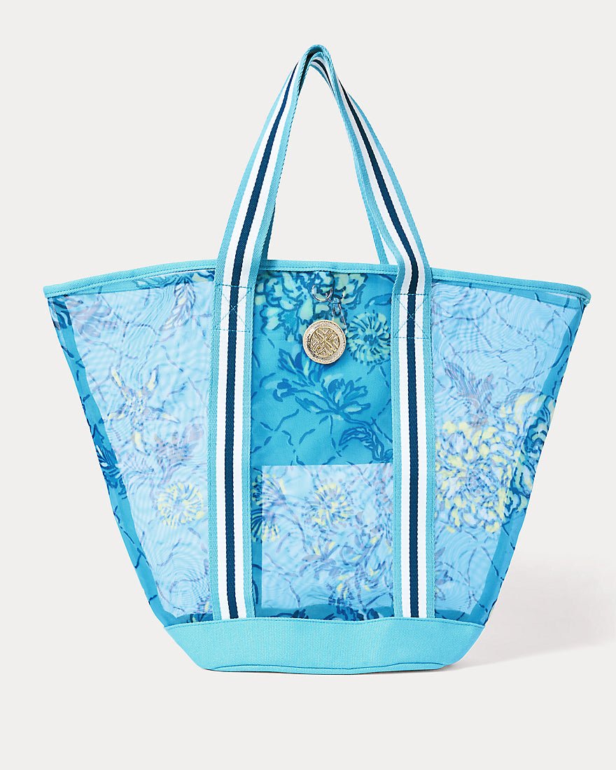 Lilly Pulitzer - Gwp Mesh Tote - Bellevue Blue Breakers Beach