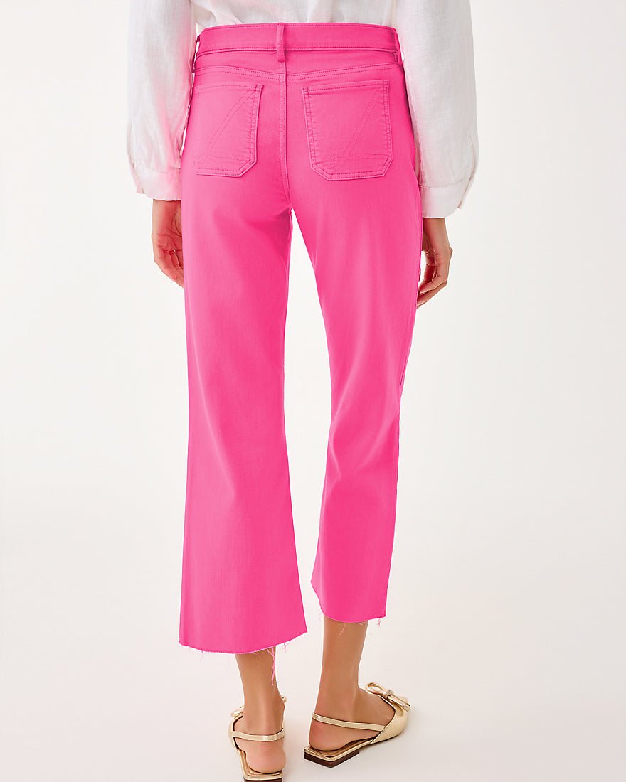 Harleen High Rise Crop Jean - Sun Shell Pink