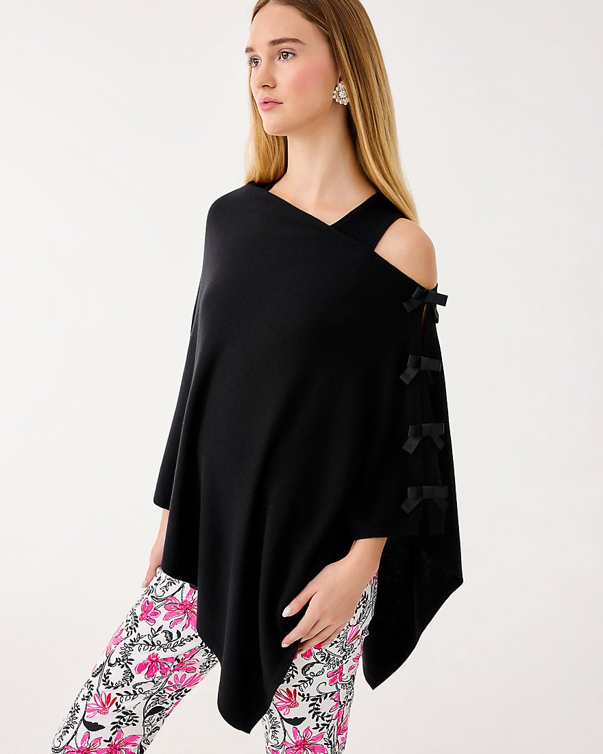 Lilly Pulitzer - Harp Wrap With Bows - Black