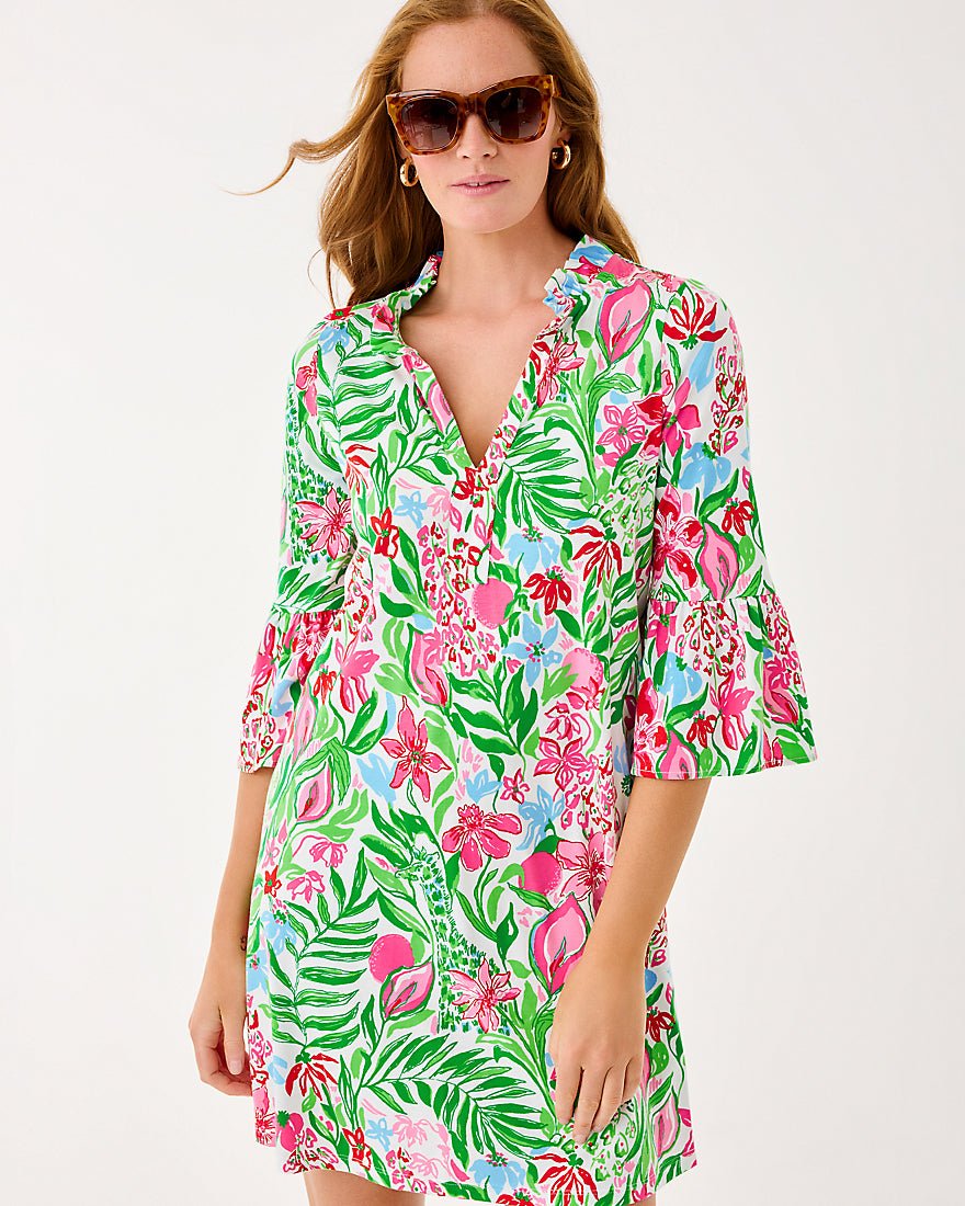 Hayes Dress - Multi Glowing Gardens