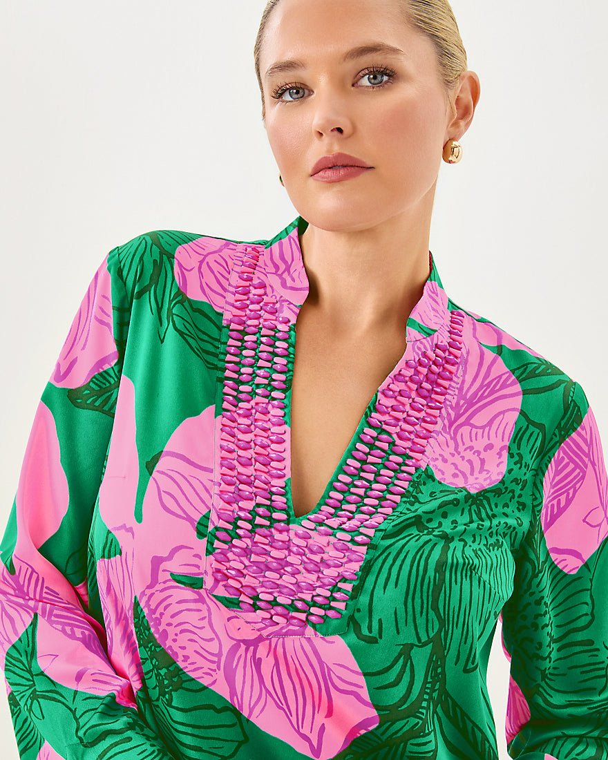 Irella Caftan Dress - Kitts Green Oversized Sunset Shadows