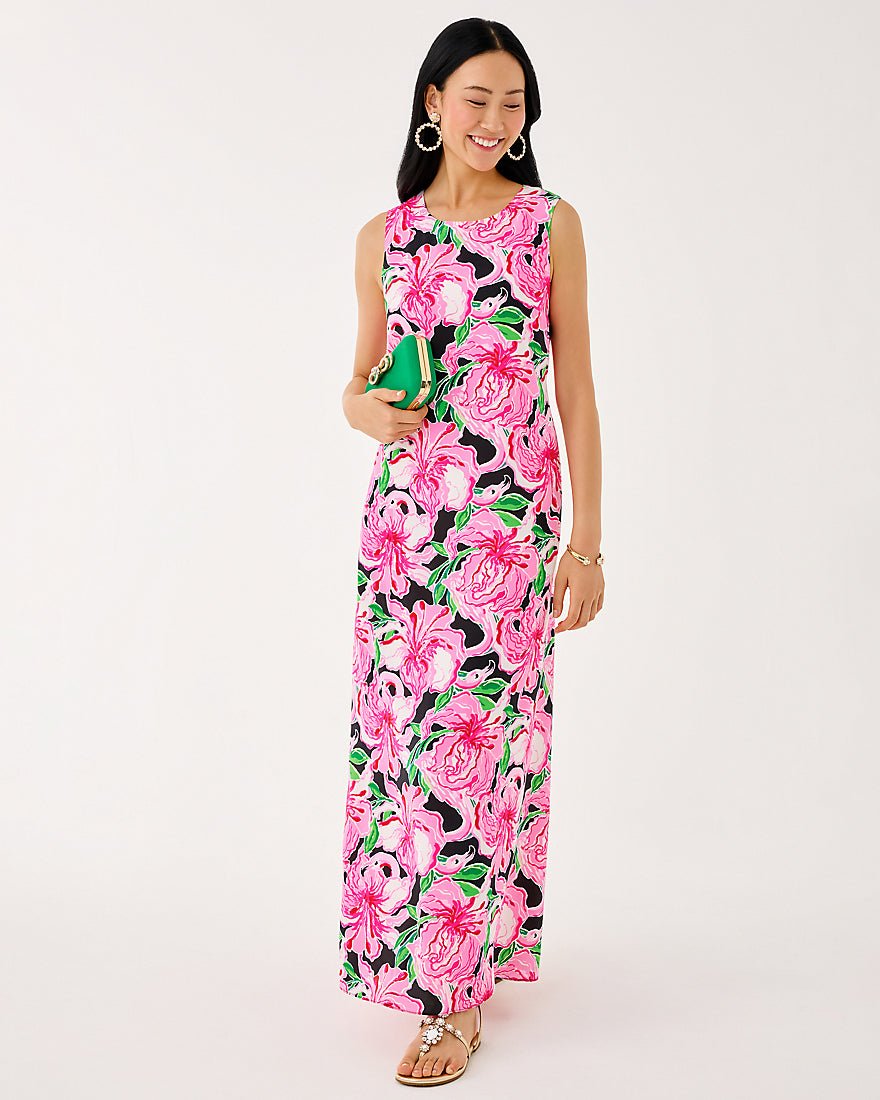 Lilly Pulitzer - Iris Silk Maxi Dress - Onyx Party All The Time