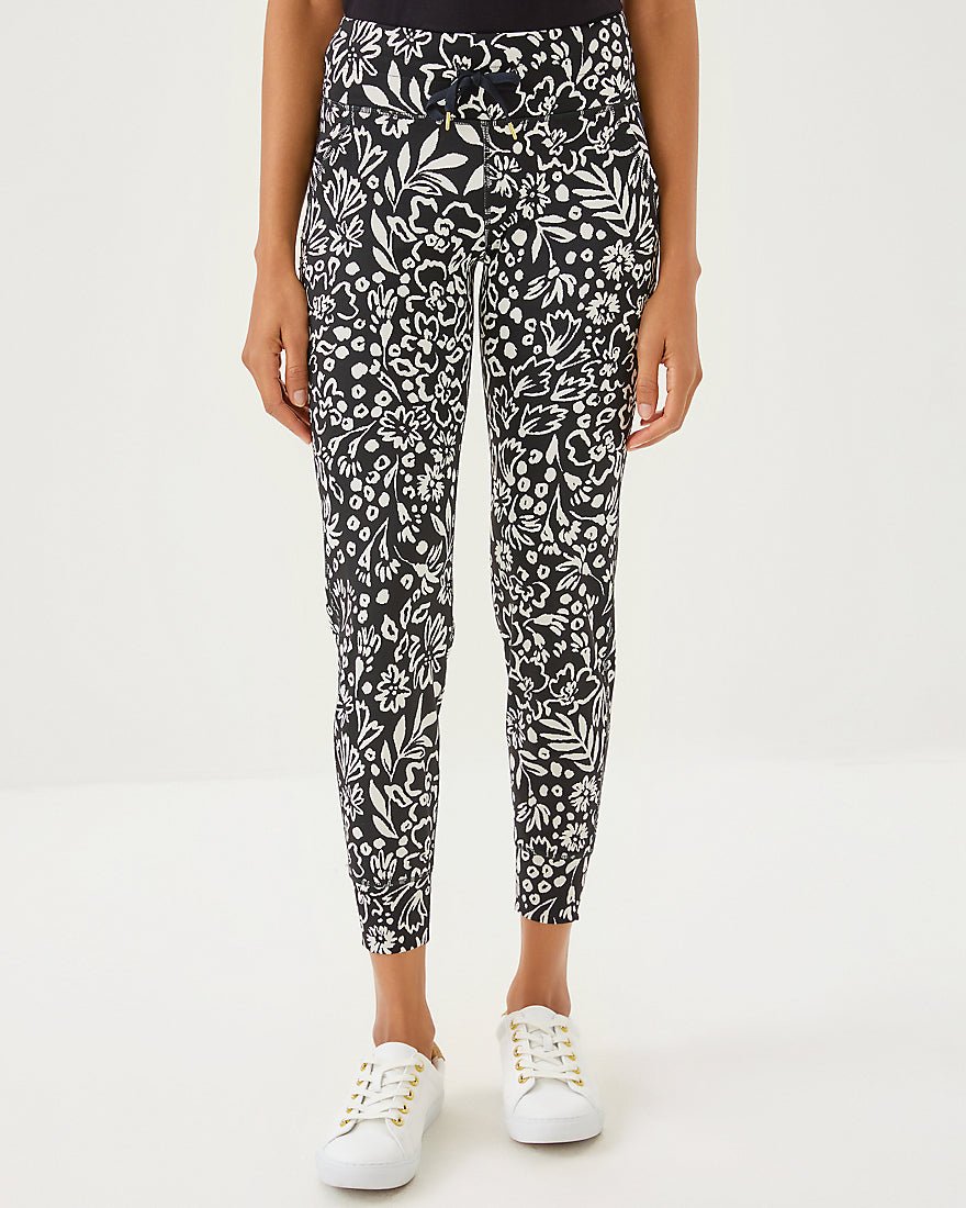 Island Mid Rise Jogger Upf 50 Plus - Noir Purrfect Pounce Knit Jacquard