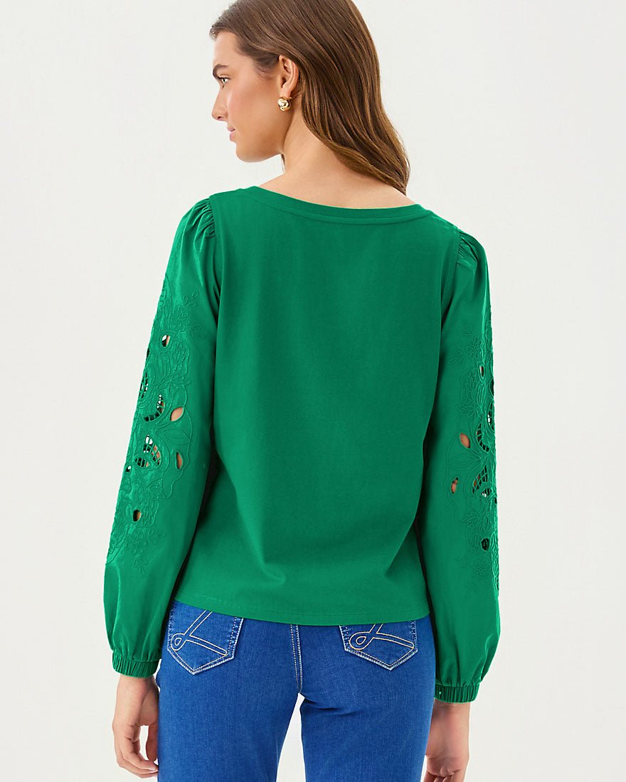 Isley Knit Top - Fiddle Leaf Green