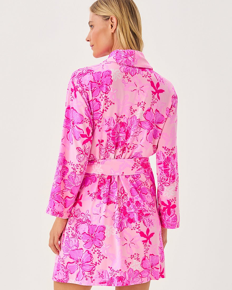 Issie Pj Knit Robe - Parigi Pink Supporting Squad