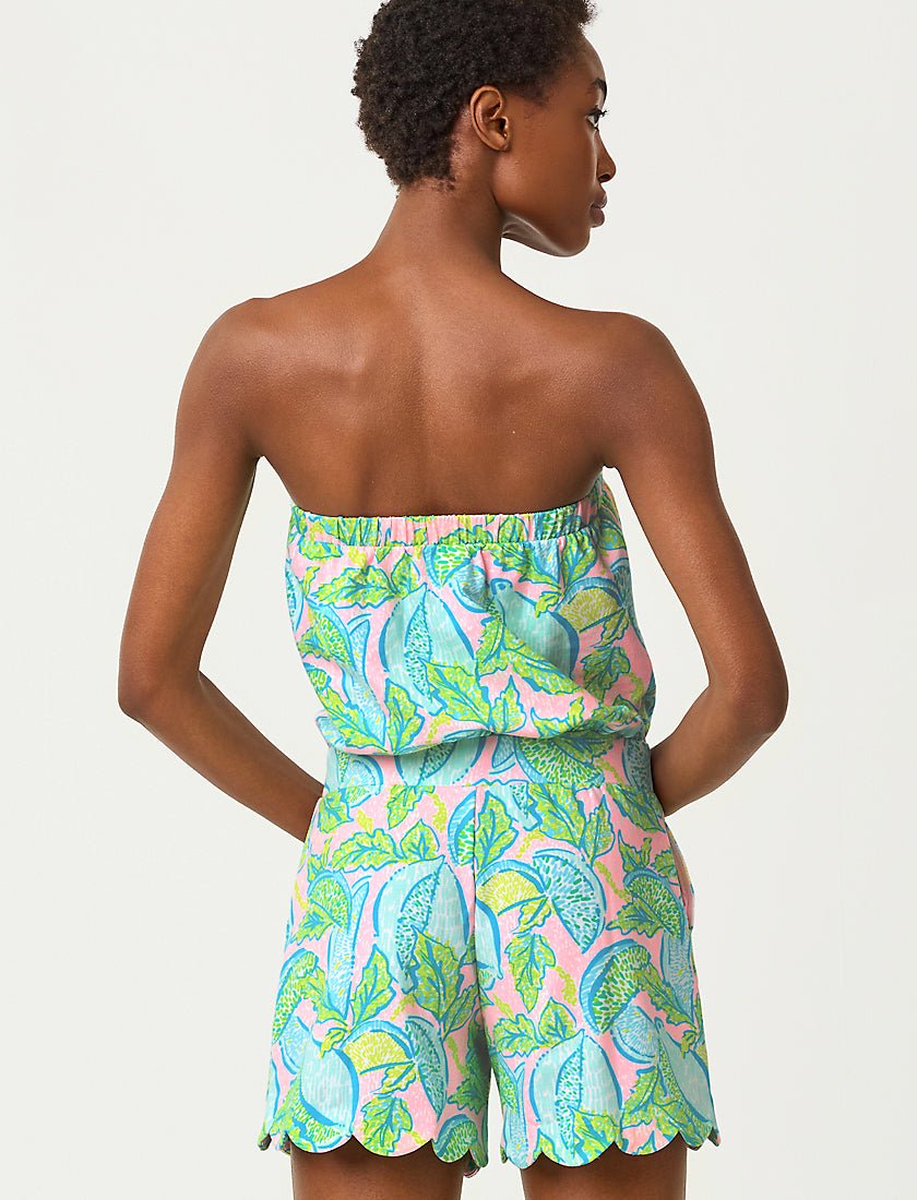 Jace Strapless Romper - Urchin Pink Vitamin Sea