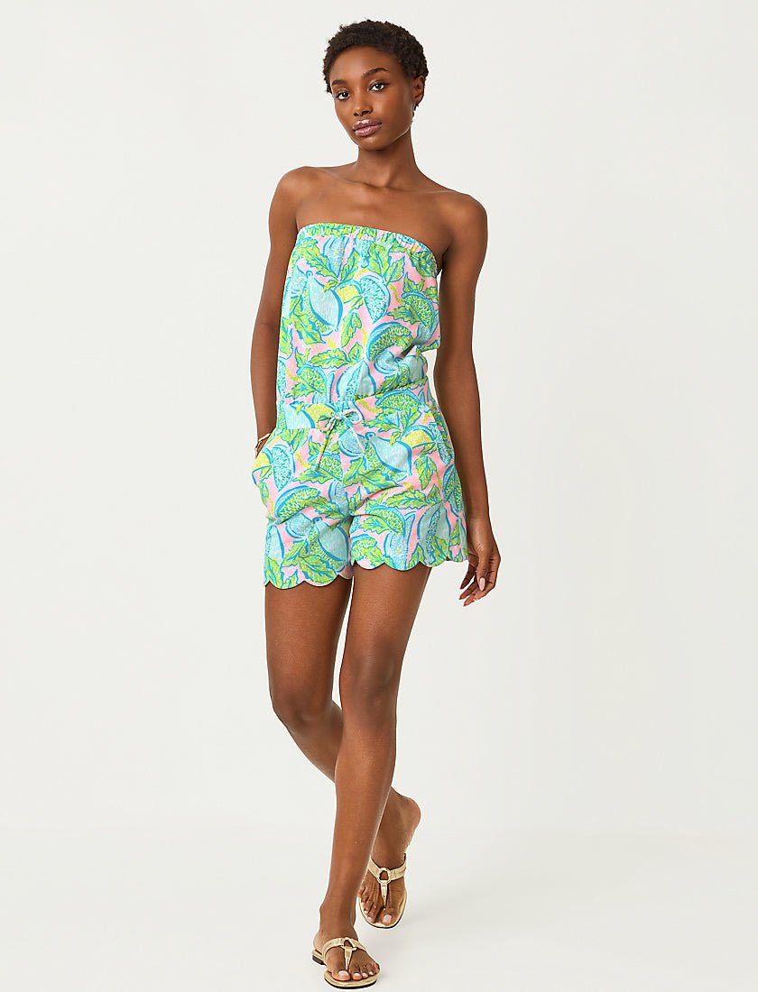 Jace Strapless Romper - Urchin Pink Vitamin Sea