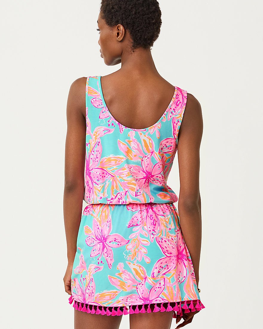 Jarrett Romper - Surf Blue Bonita Blooms