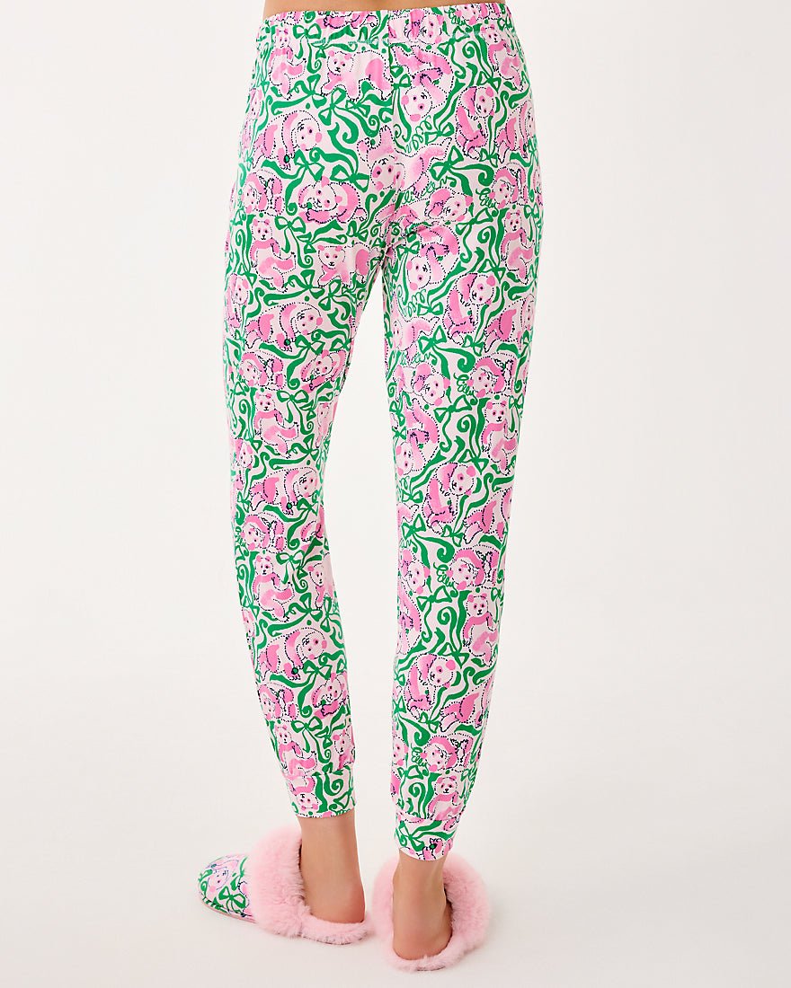 Jeffers Pj Pant - Pink Quartz Panda N Bows