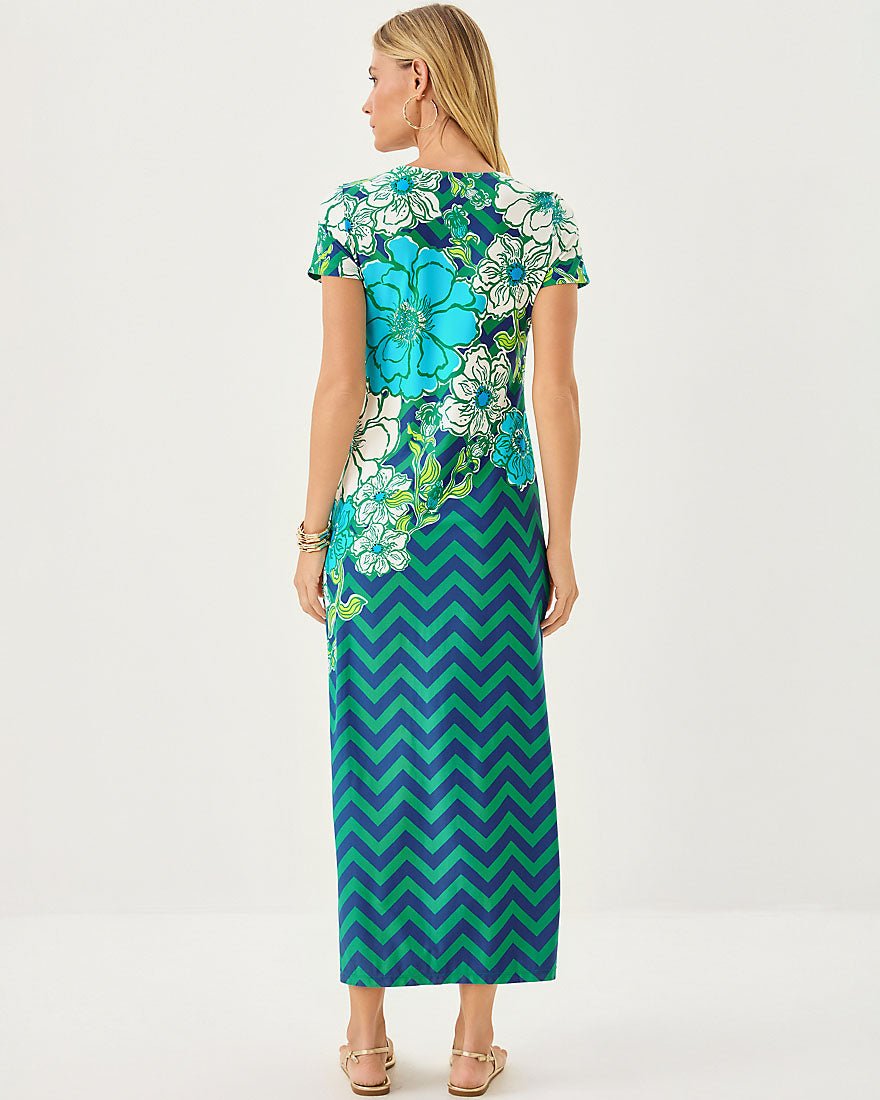 Kaden Upf 50 Plus Maxi Dress - Starlight Navy Chevs Kiss