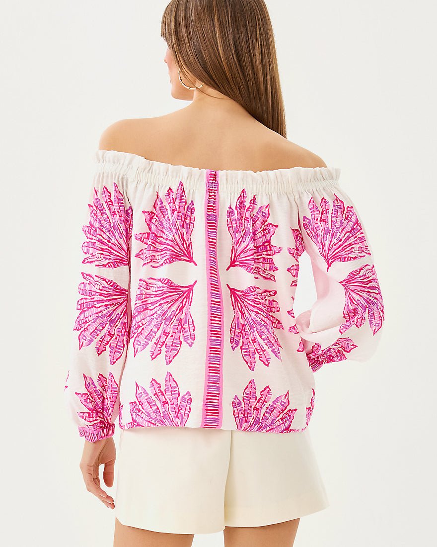 Kalinda Off The Shoulder Top - Pink Bliss Shady Babe