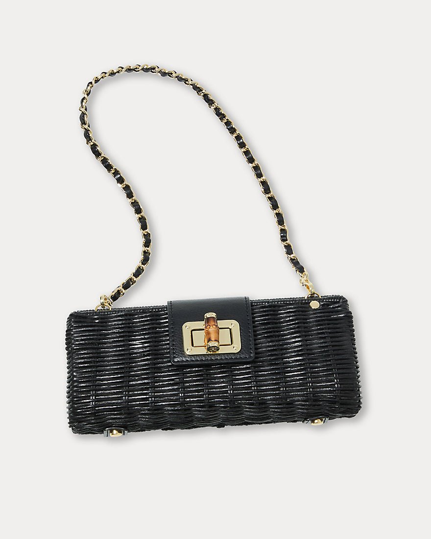 Leena Wicker Clutch - Noir