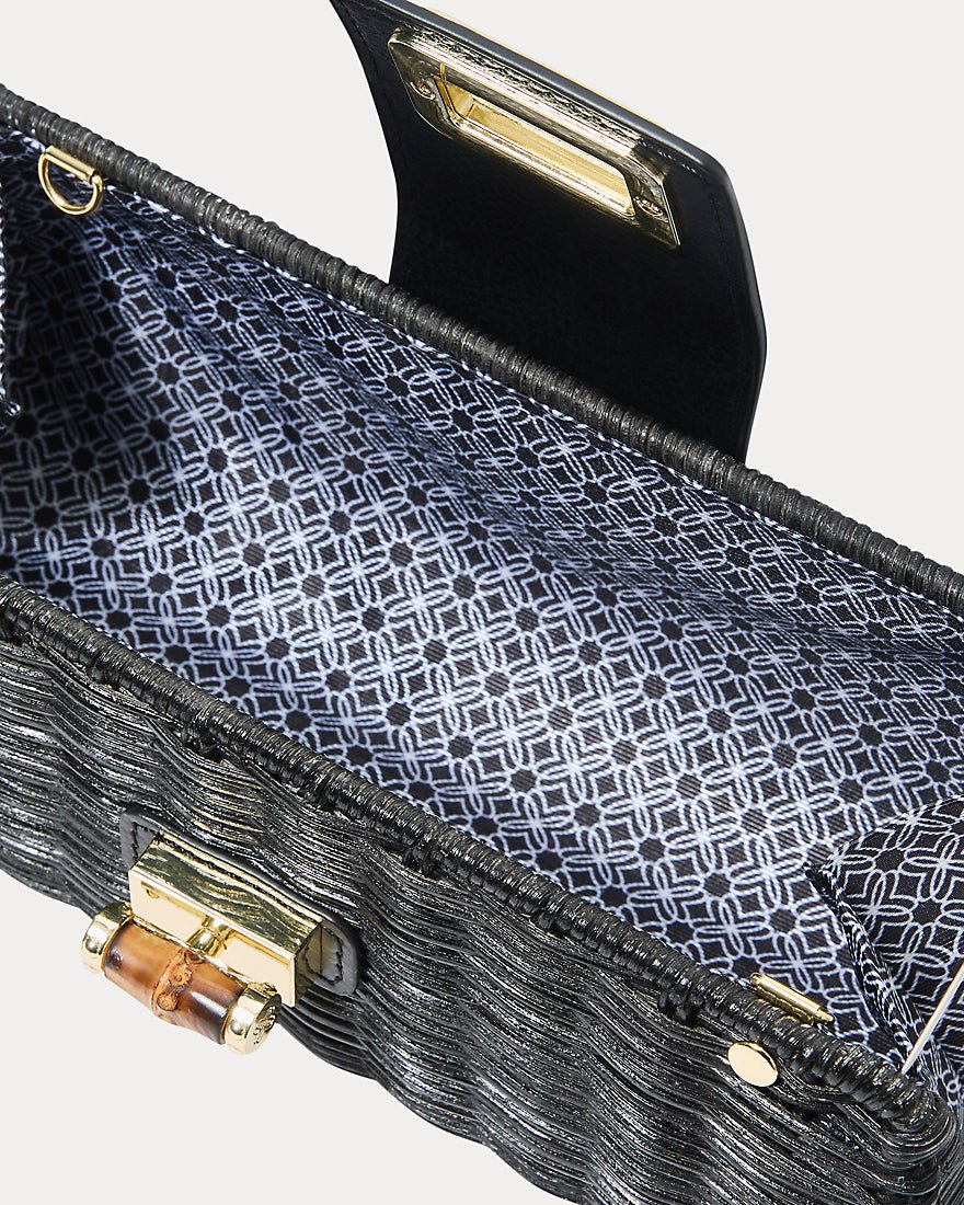 Leena Wicker Clutch - Noir
