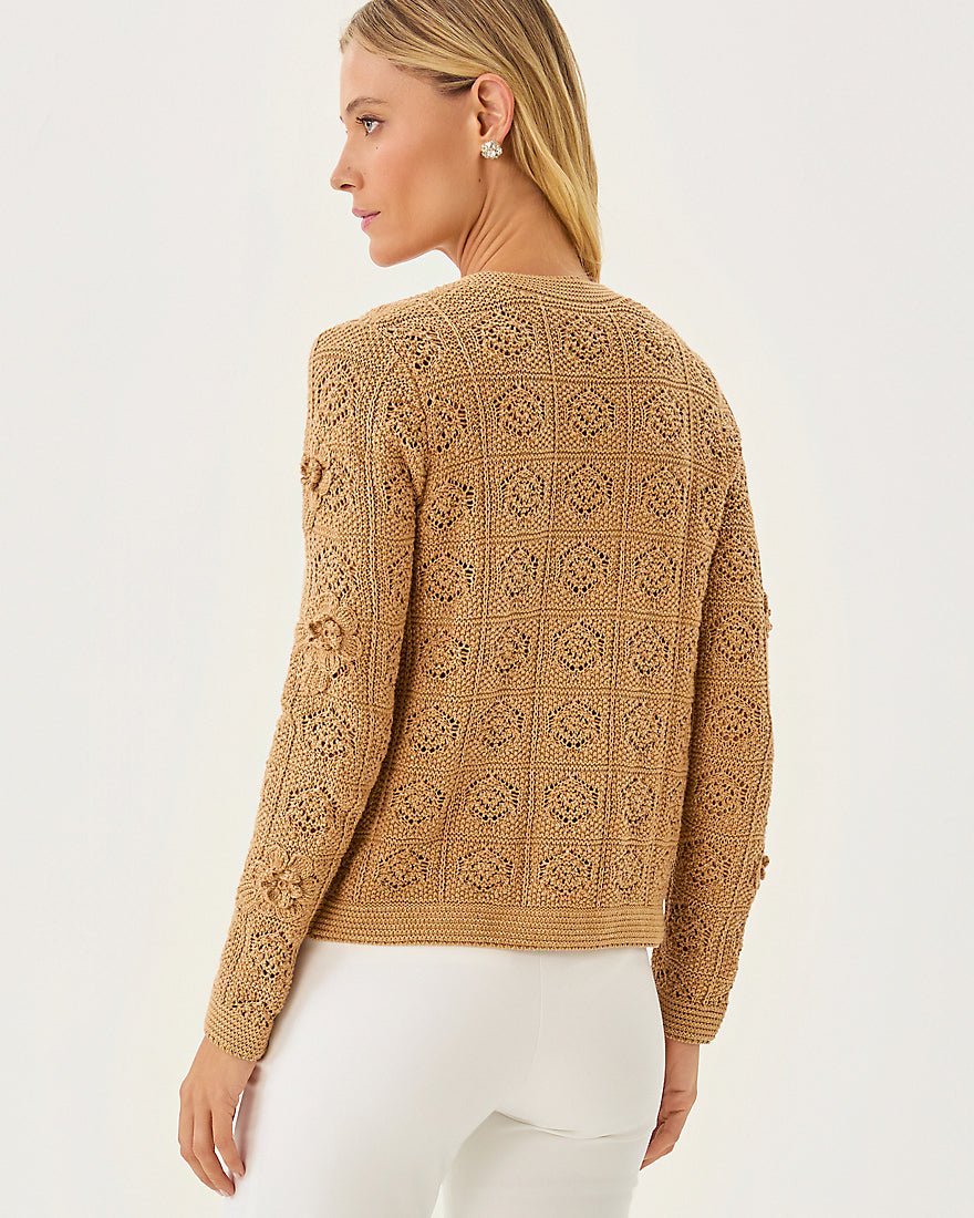Lenalie Cardigan - Rattan Metallic Garden Crochet