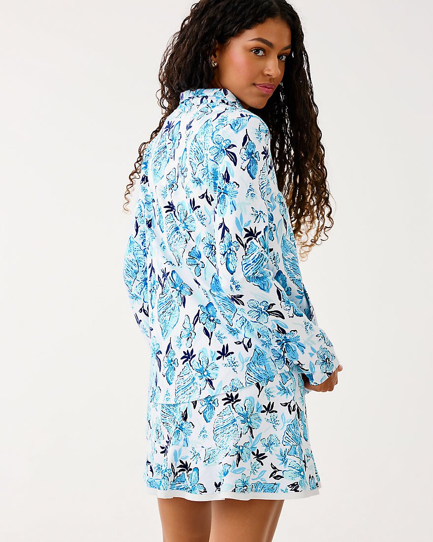 Lilly Pulitzer - Leona Upf 50 Plus Zip Up - Resort White Seashell Splendor