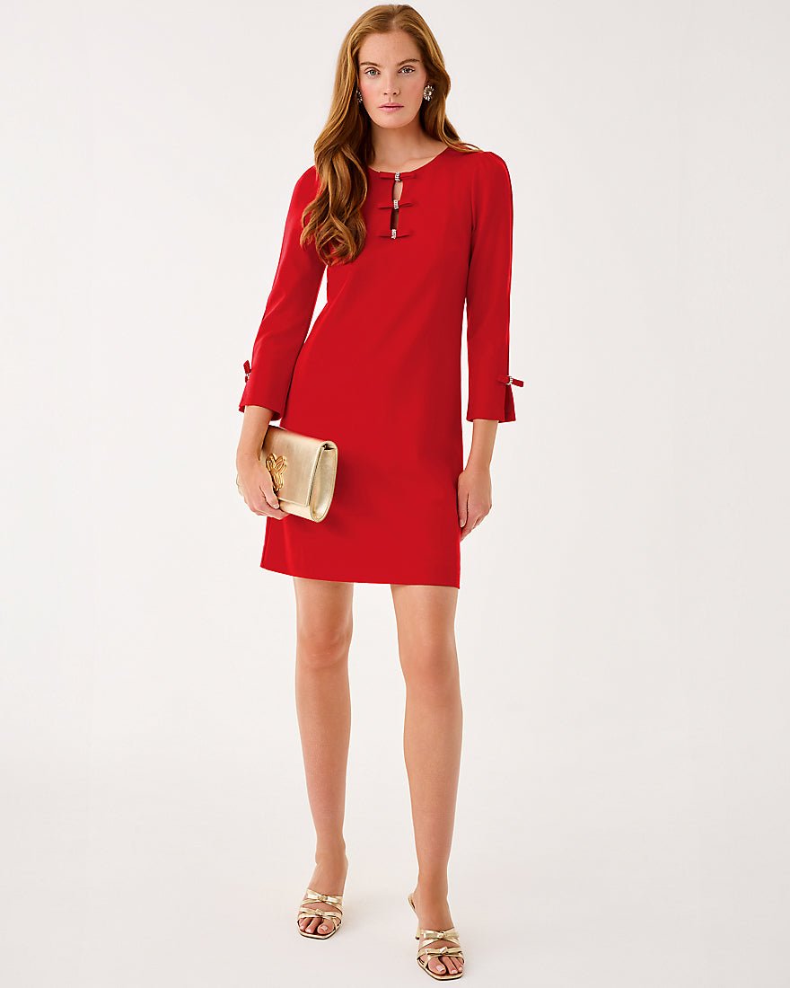 Leyland Shift Dress - Cranberry Red