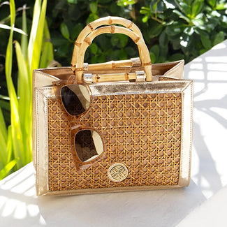 Liza Cane Top Handle Bag