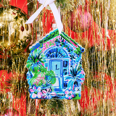 Lilly Pulitzer Lillys House Ornament Multi Lillys Door Ornament