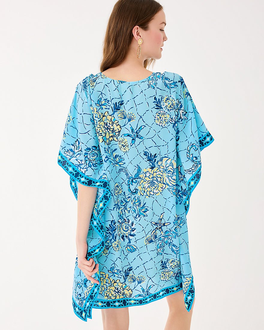 Lilly Pulitzer - Lindamarie Silk Caftan - Bellevue Blue Breakers Beach