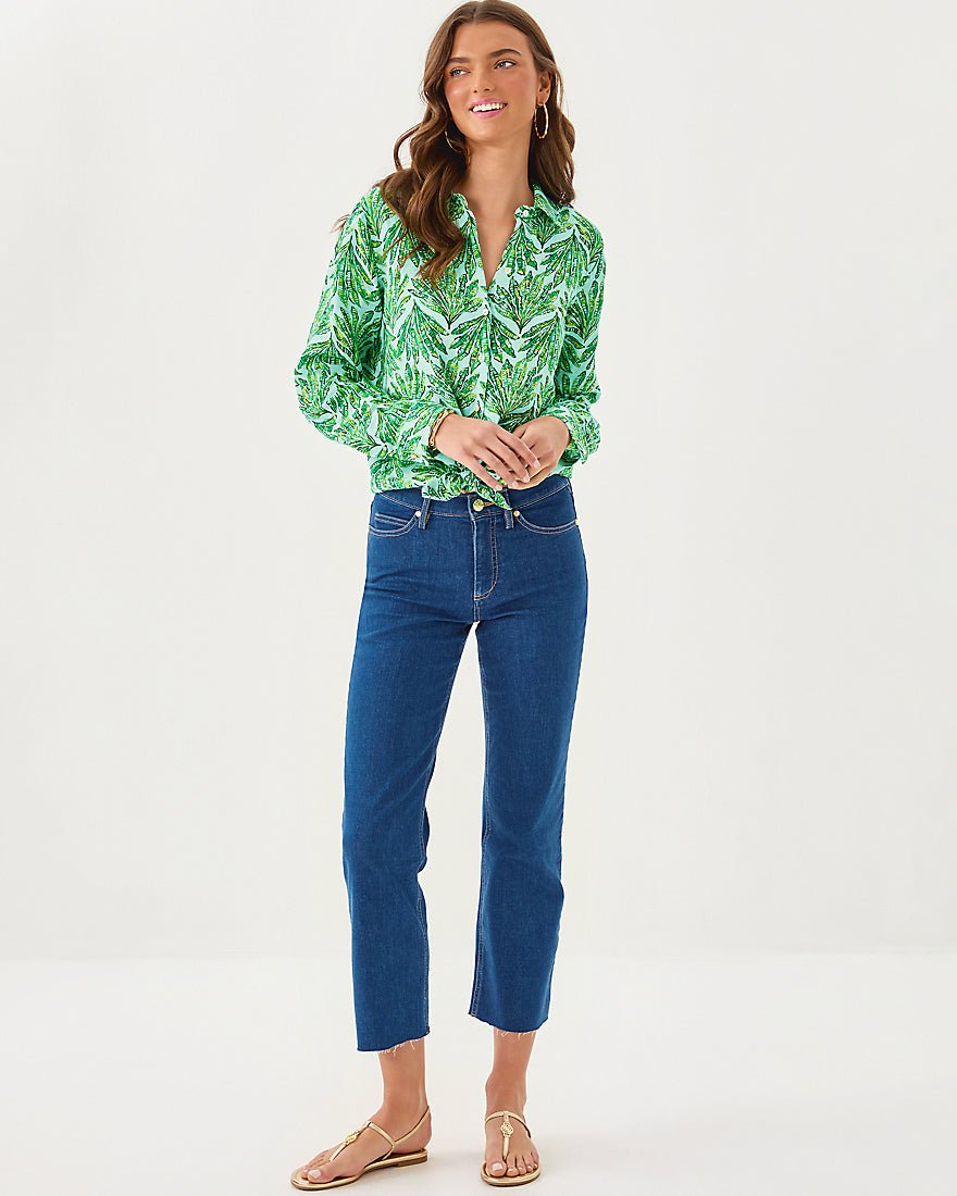 Lindessa High Rise Crop Jean - Medium Wash