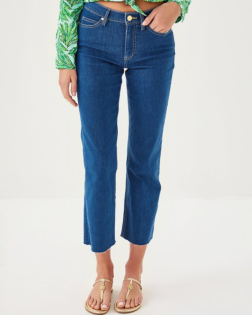 Lindessa High Rise Crop Jean - Medium Wash