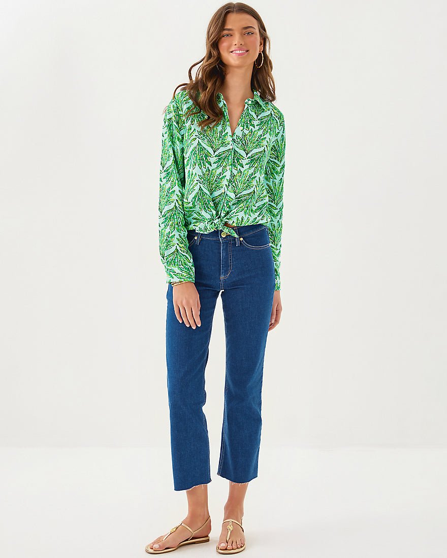 Lindessa High Rise Crop Jean - Medium Wash