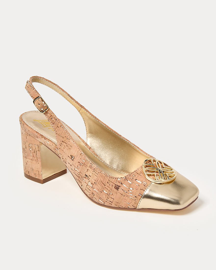 Mari Cork Slingback Pump - Natural