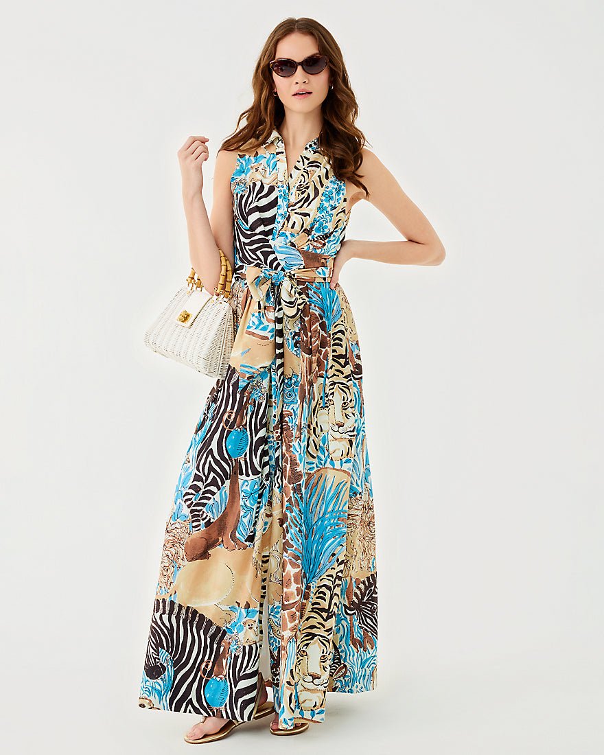 Marria Stretch Maxi Dress - Breezy Aqua Lillys Zoo