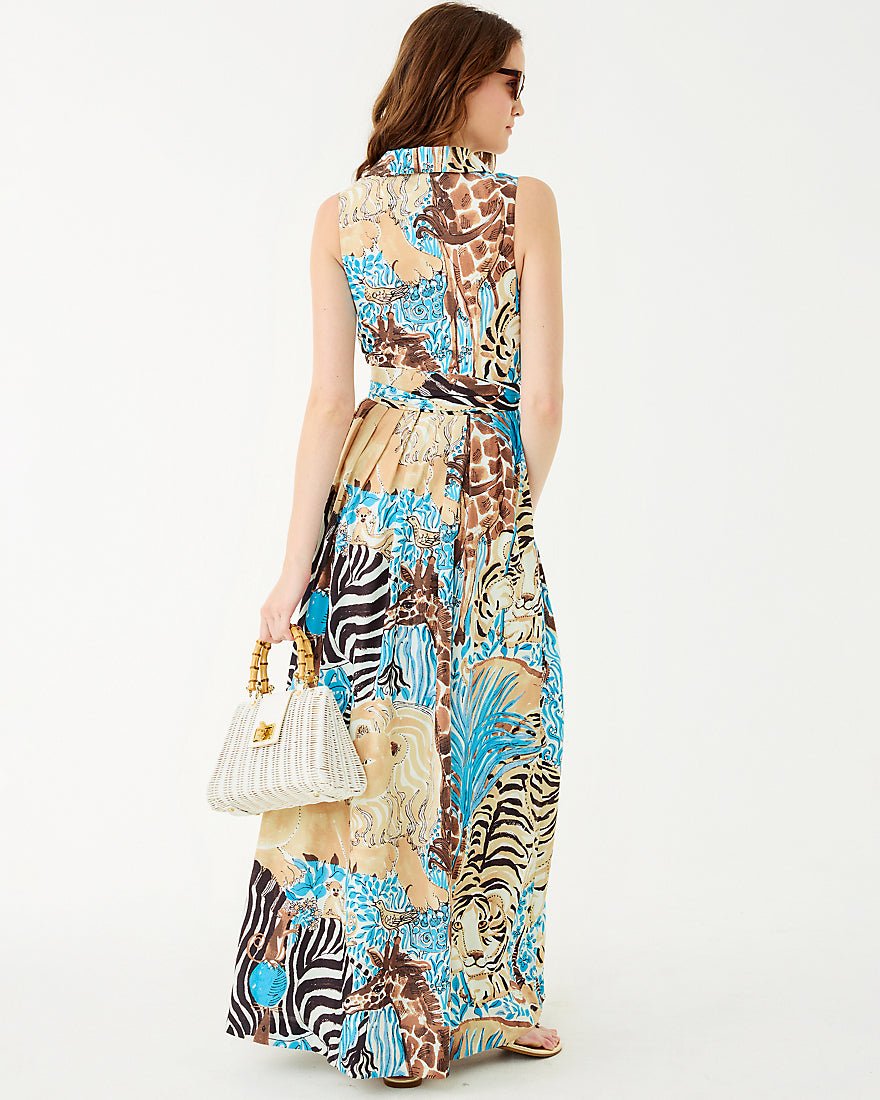 Marria Stretch Maxi Dress - Breezy Aqua Lillys Zoo