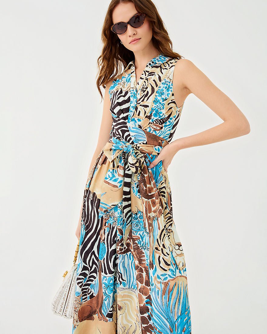 Marria Stretch Maxi Dress - Breezy Aqua Lillys Zoo