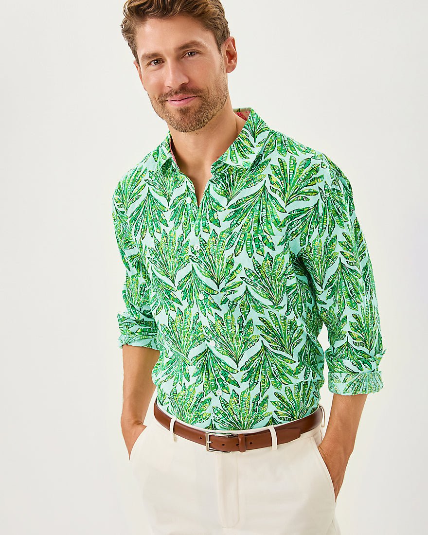 Mens Stuff Addison Shirt - Kitts Green Shady Babe