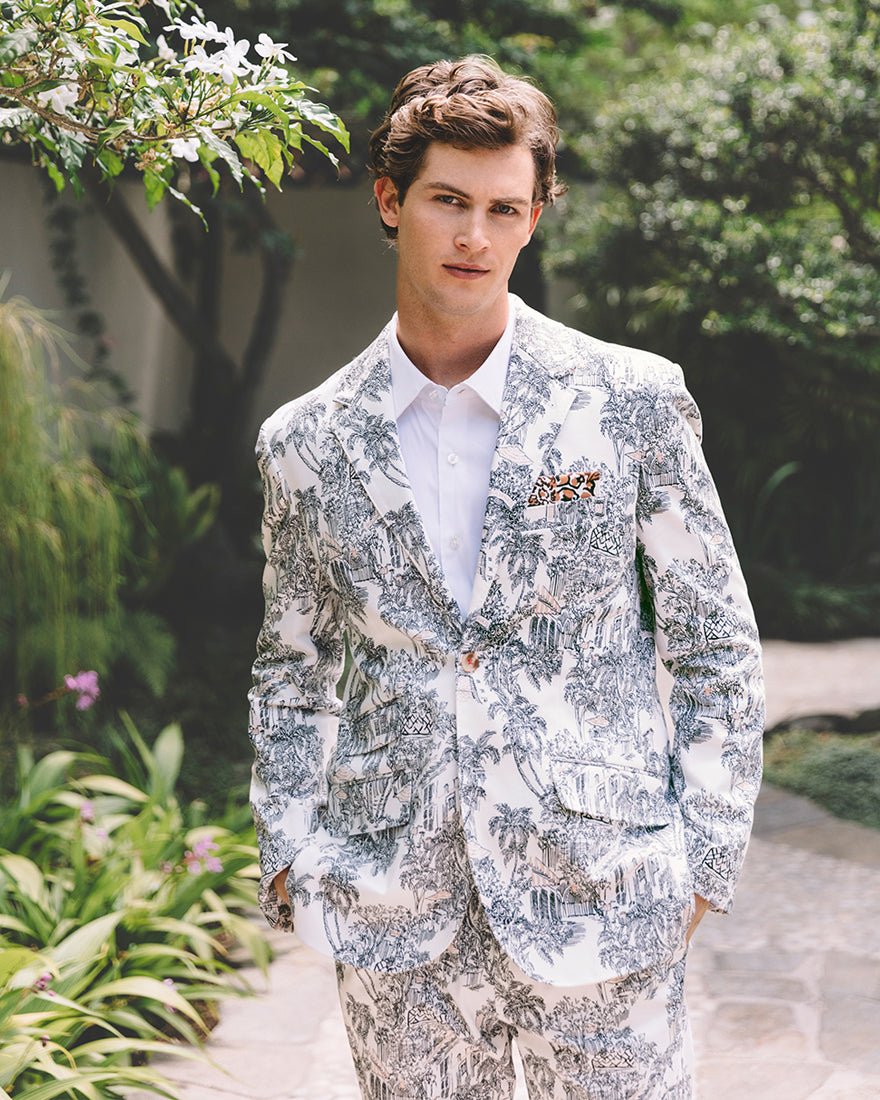 Mens Stuff Flagler Blazer - Coconut Pb Anniversary Toile