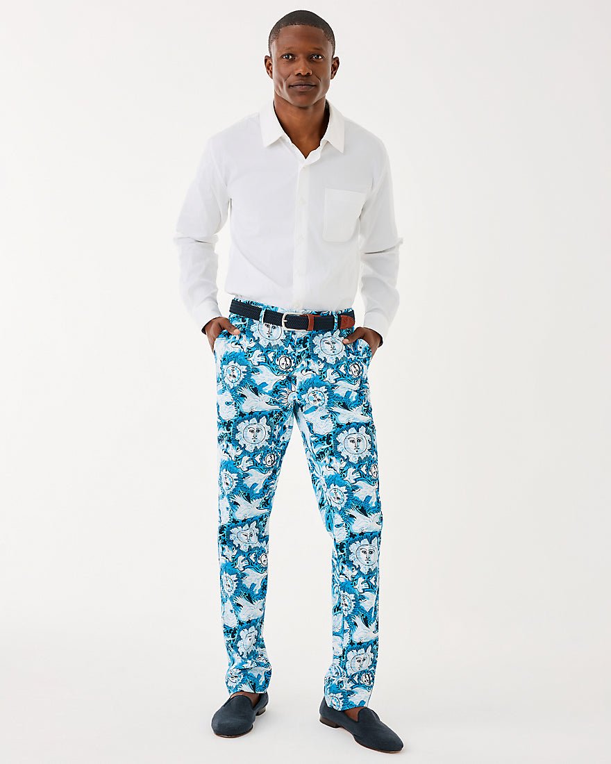 Lilly Pulitzer - Mens Stuff Mizner Stretch Pant - Bellevue Blue Lilly Gulls
