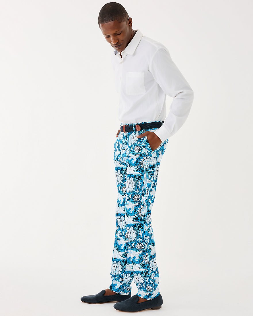 Lilly Pulitzer - Mens Stuff Mizner Stretch Pant - Bellevue Blue Lilly Gulls