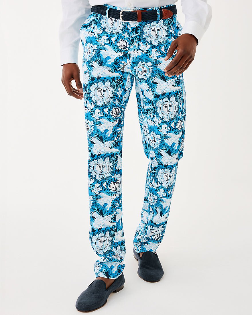 Lilly Pulitzer - Mens Stuff Mizner Stretch Pant - Bellevue Blue Lilly Gulls