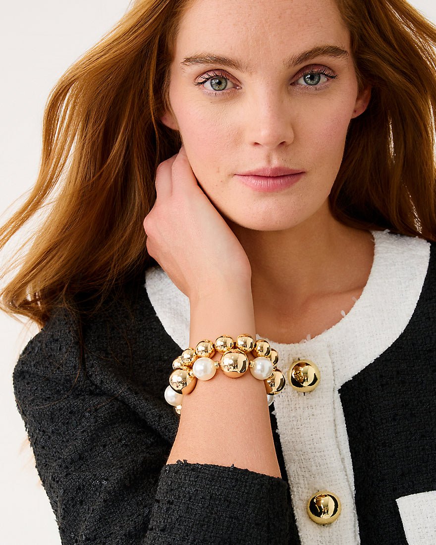 Lilly Pulitzer - Moonlight Magic Stretch Bracelet - Gold Metallic