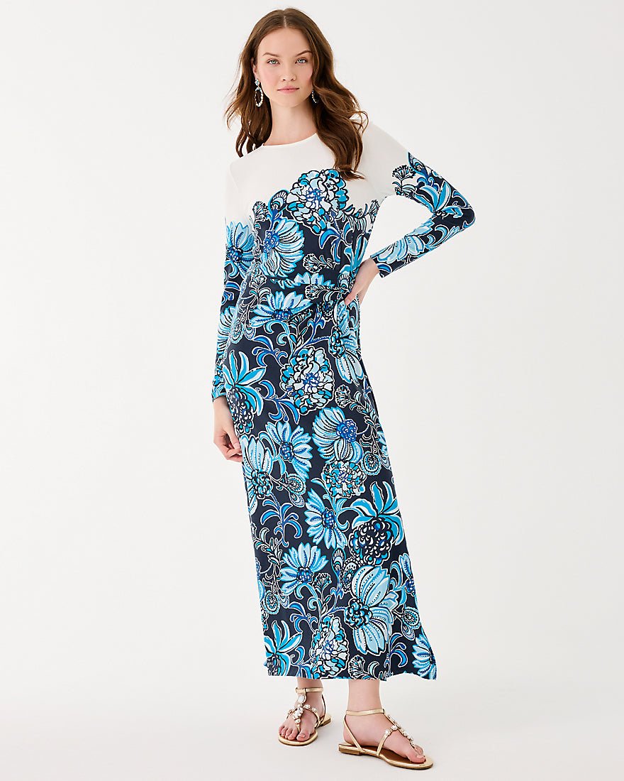 Lilly Pulitzer - Nyla Maxi Dress - Low Tide Navy Juicy Story