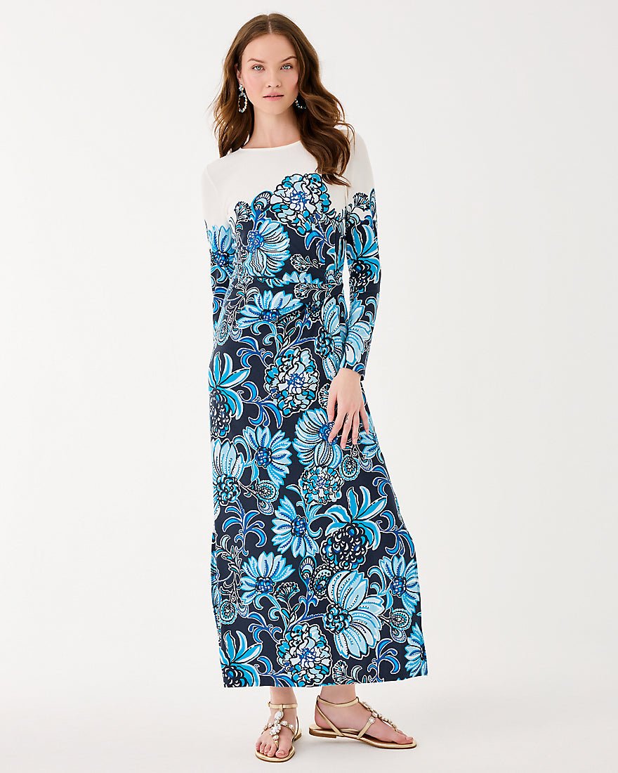 Lilly Pulitzer - Nyla Maxi Dress - Low Tide Navy Juicy Story