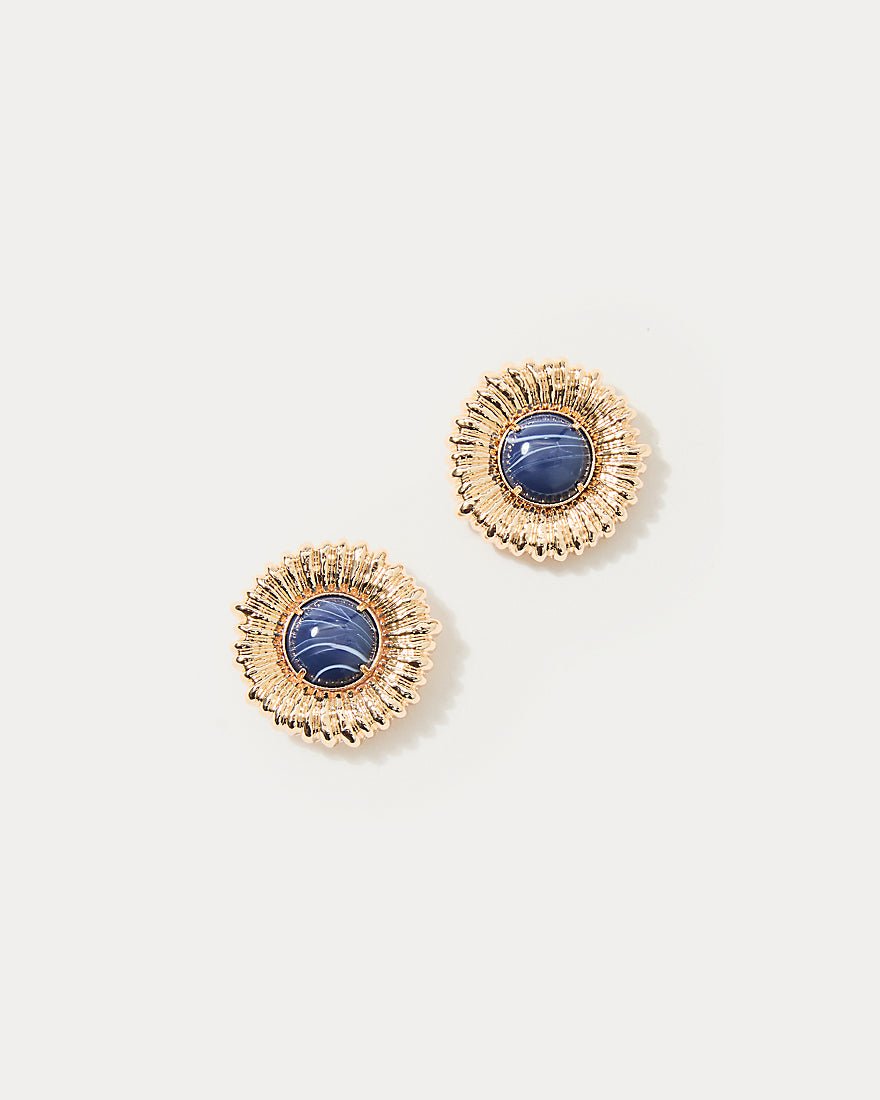 One Final Fling Stud Earrings - Starlight Navy