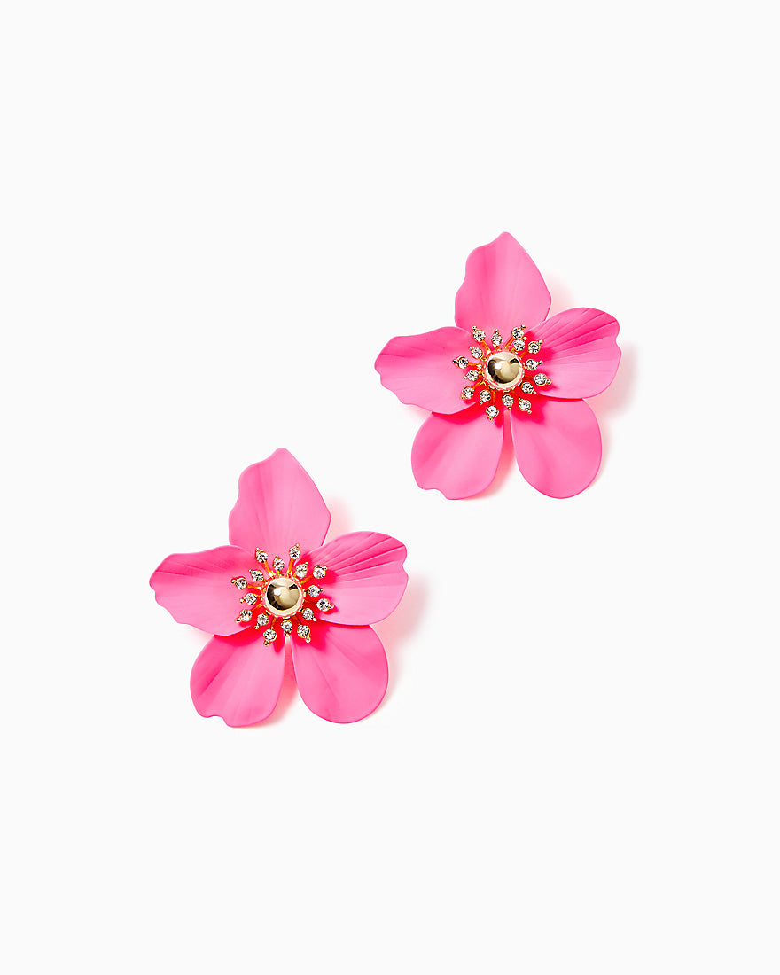 Oversized Orchid Earrings