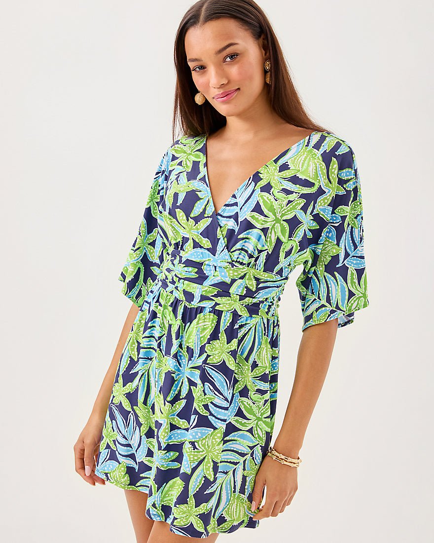 Parigi Knit Skort Romper - Sapphire Pool Tropical Tango