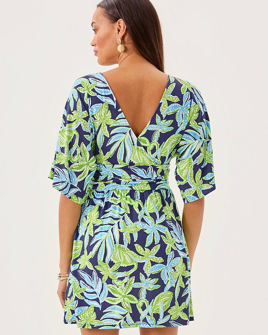 Parigi Knit Skort Romper - Sapphire Pool Tropical Tango
