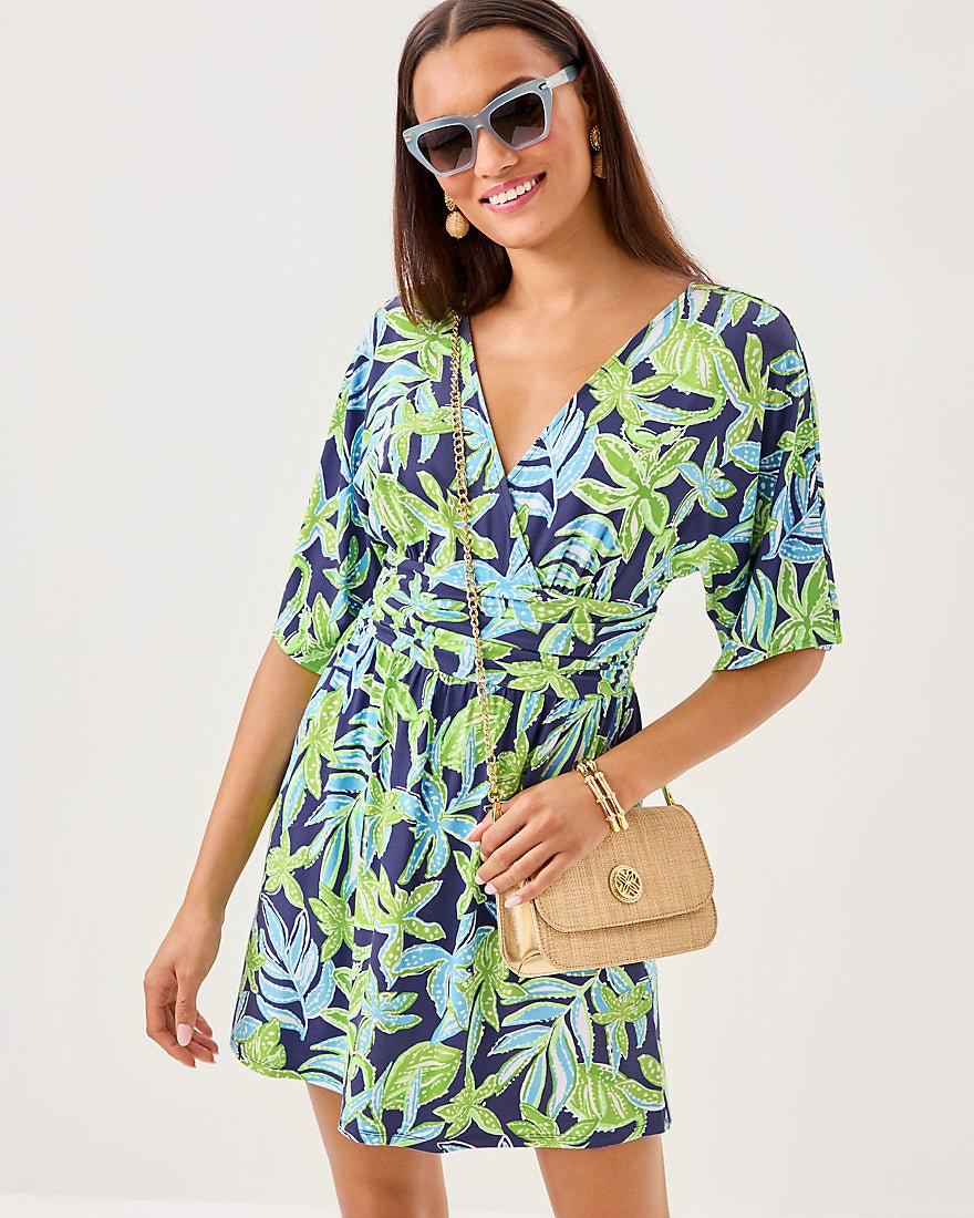 Parigi Knit Skort Romper - Sapphire Pool Tropical Tango