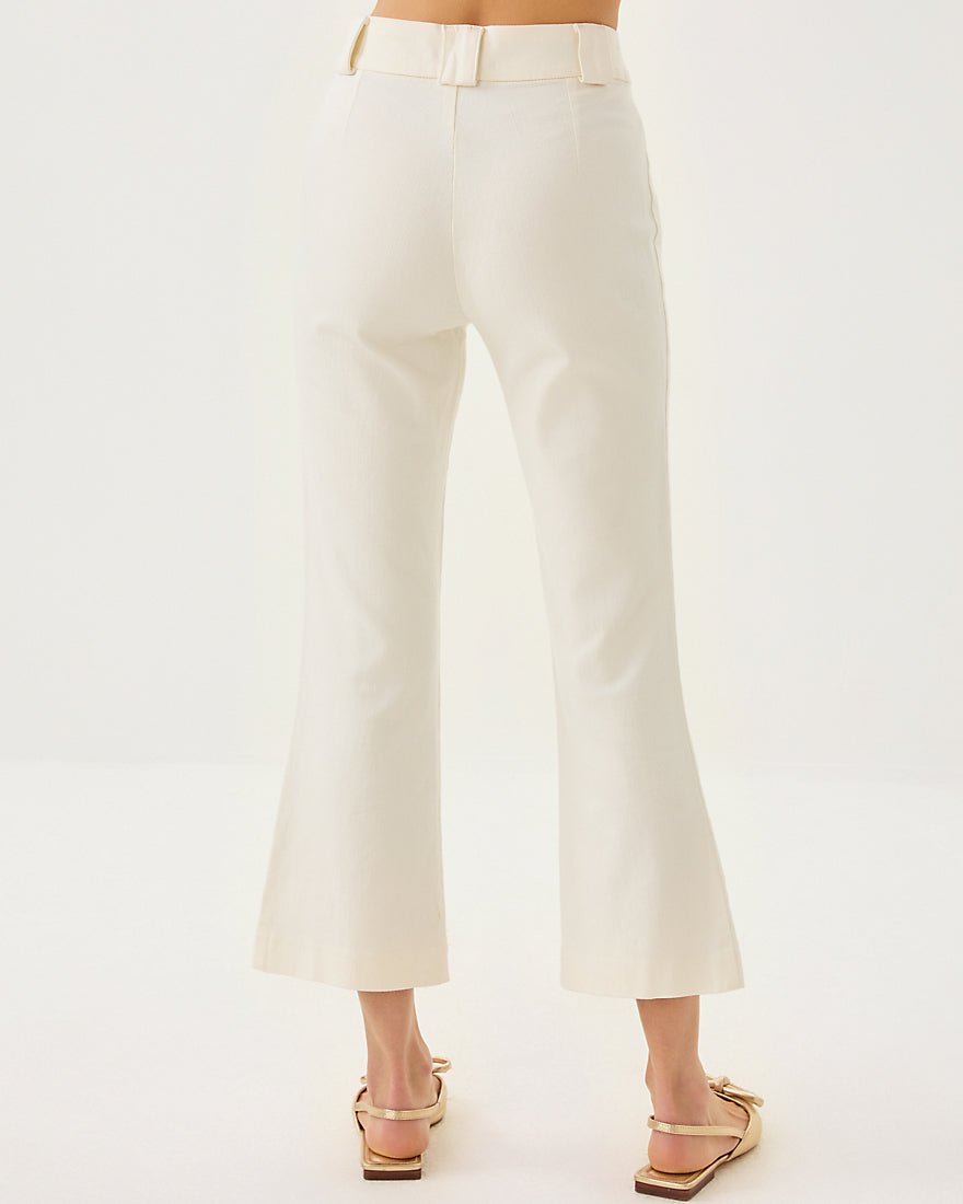 Parrish High Rise Crop Flare Pant - Coconut
