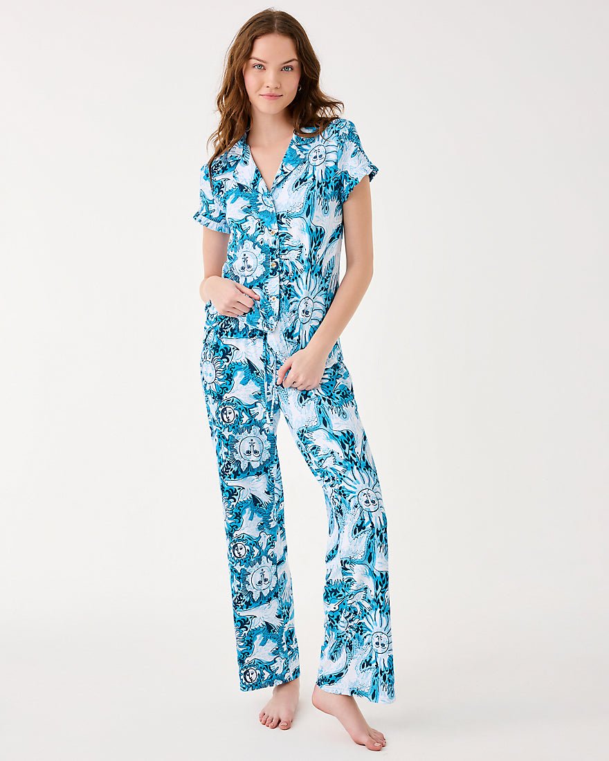 Lilly Pulitzer - Pj Knit Pant - Bellevue Blue Lilly Gulls