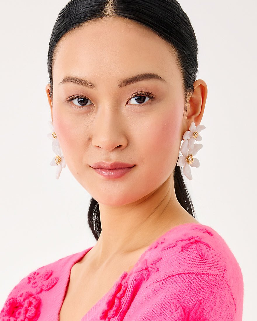 Lilly Pulitzer - Plumes In Bloom Earrings - Coconut