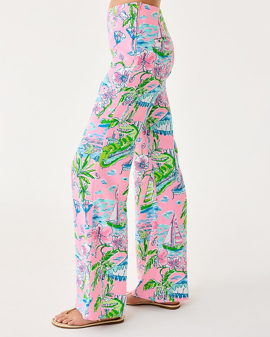 Lilly Pulitzer - Polyanna Palazzo Pant - Conch Shell Pink Oversized Sunny Dee