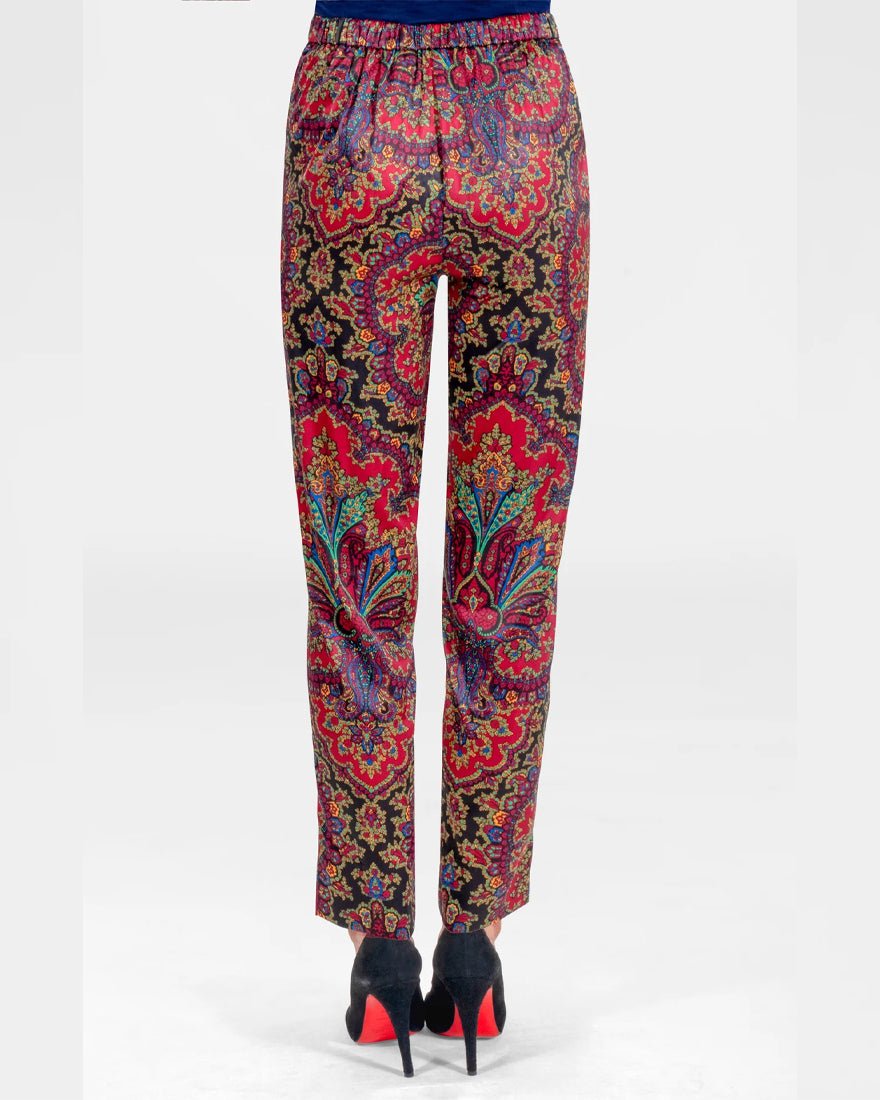 Preparatory Savile Pants - Black Passion Paisley