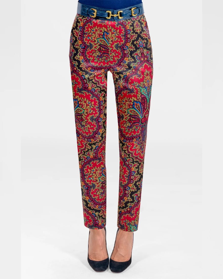 Preparatory Savile Pants - Black Passion Paisley