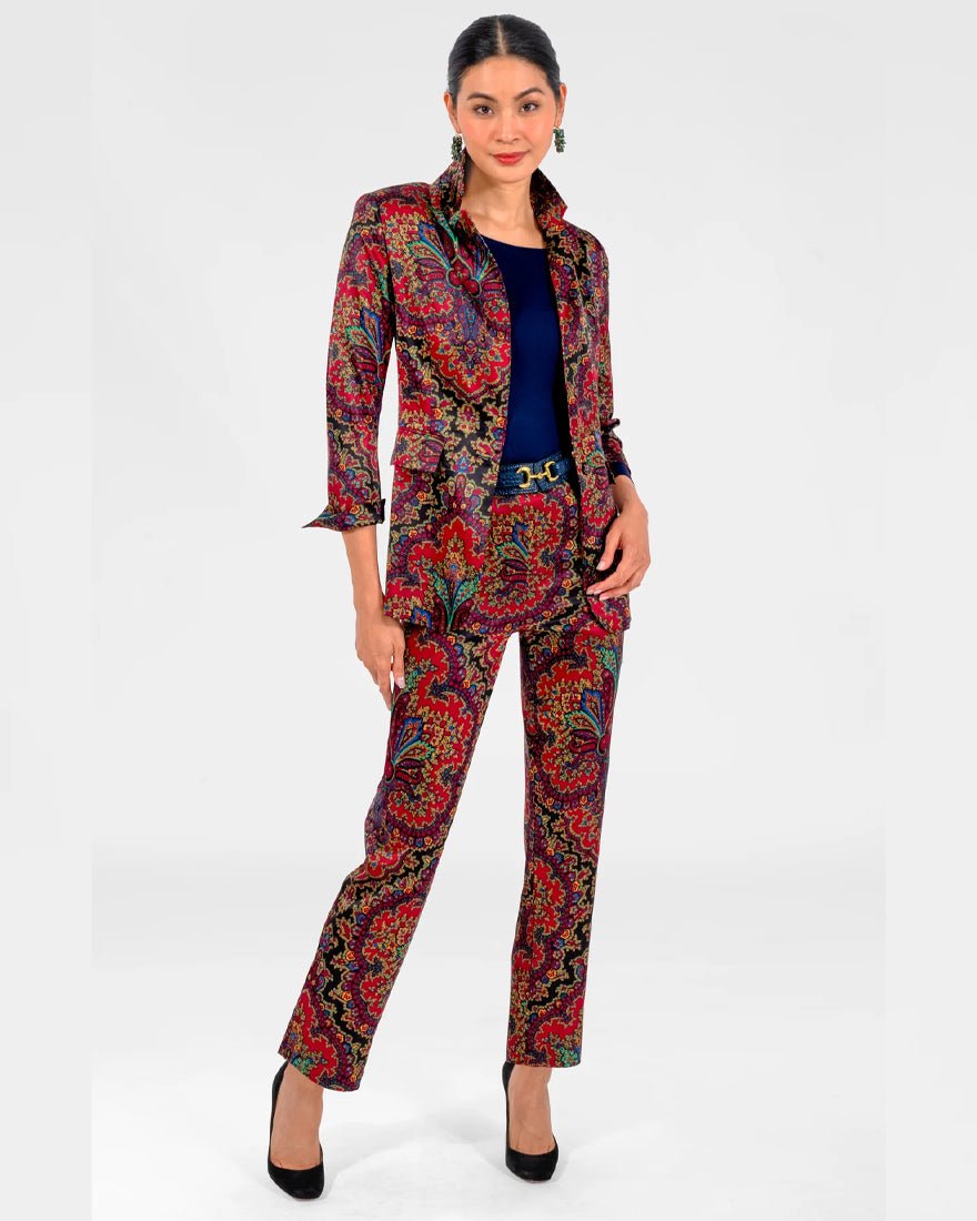 Preparatory Savile Pants - Black Passion Paisley